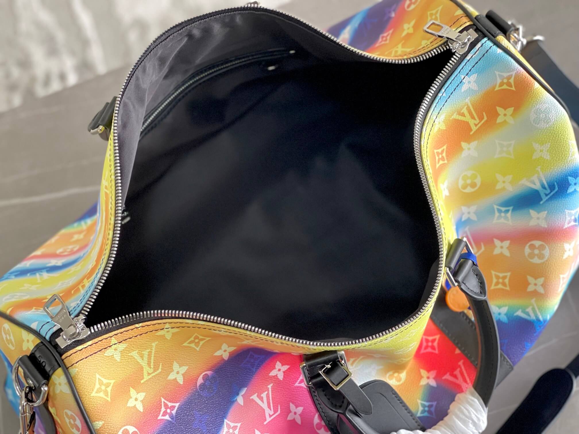 Louis Vuitton LV Monogram Sunset canvas Keepall Bandoulière 50 Travel Bag M45942 Multicolor - Image 3