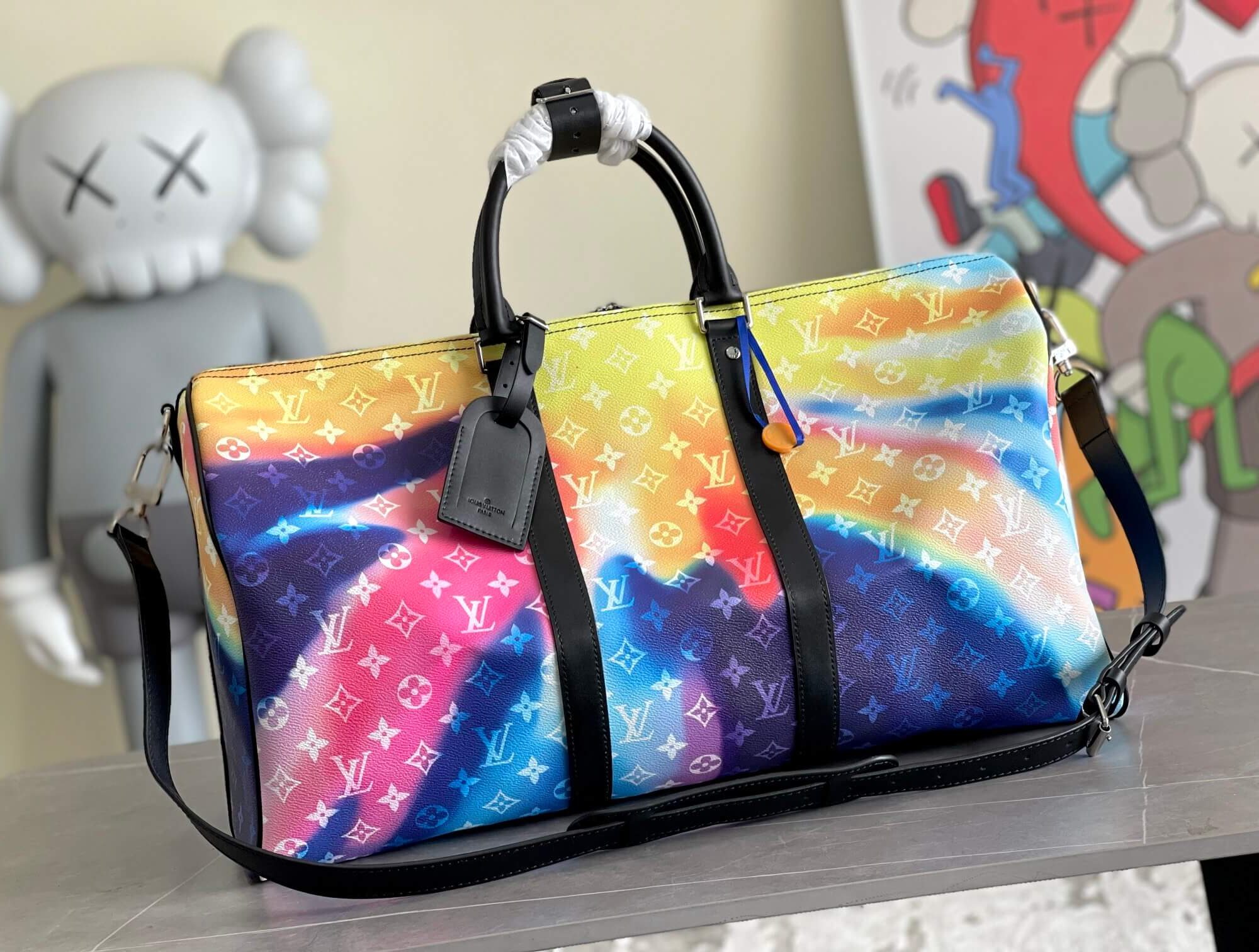 Louis Vuitton LV Monogram Sunset canvas Keepall Bandoulière 50 Travel Bag M45942 Multicolor