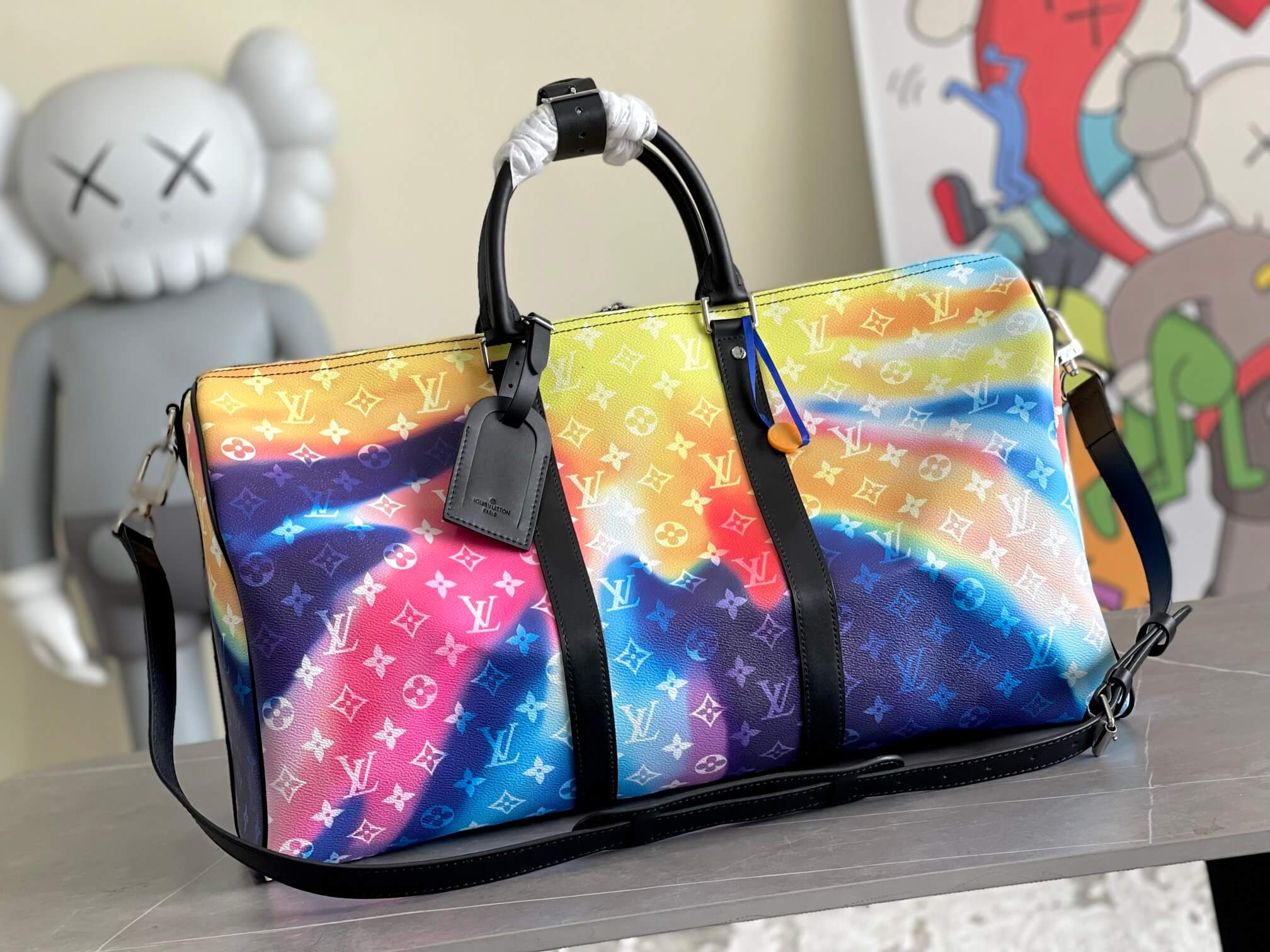 Louis Vuitton LV Monogram Sunset canvas Keepall Bandoulière 50 Travel Bag M45942 Multicolor