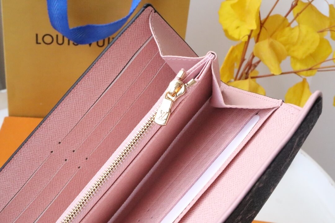 Louis Vuitton LV Monogram canvas Clemence Sarah wallet M81477 Black / Pink - Image 4