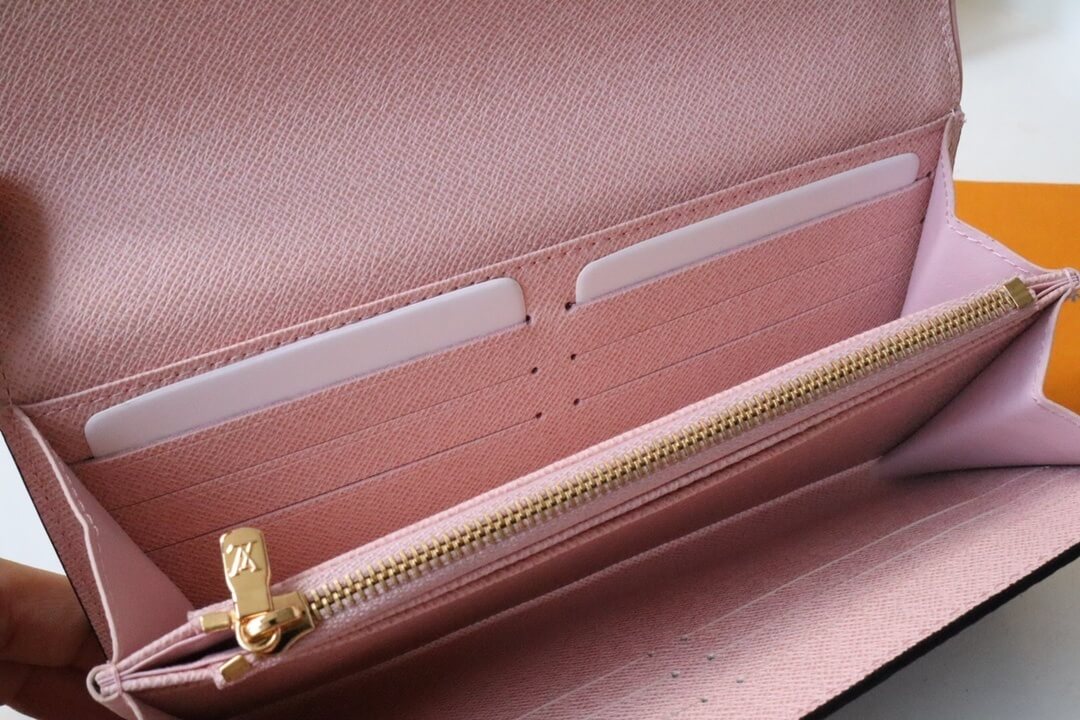 Louis Vuitton LV Monogram canvas Clemence Sarah wallet M81477 Black / Pink - Image 5