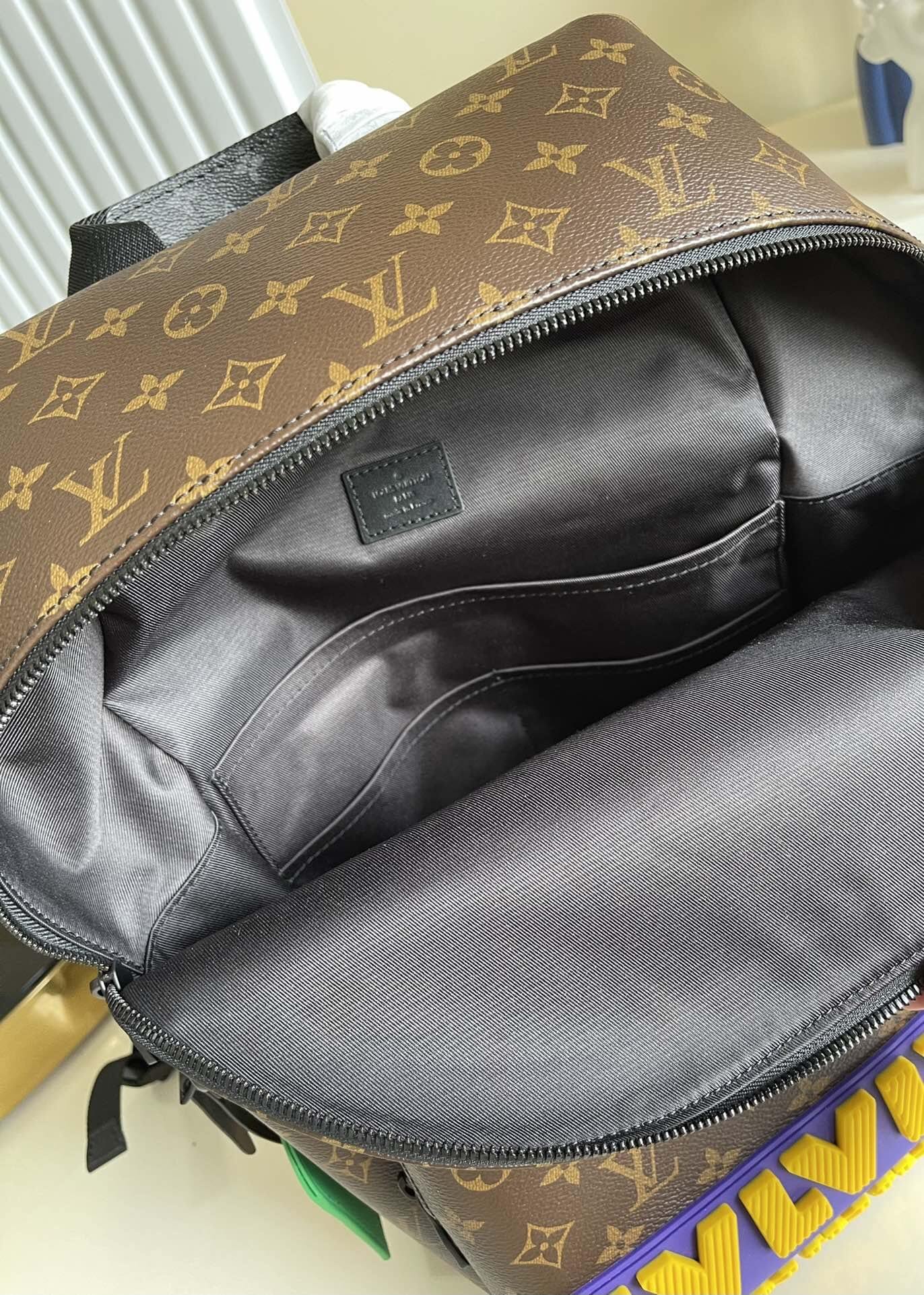 Louis Vuitton LV Monogram canvas Discovery Backpack Bag M57965 Brown / Yellow - Image 3