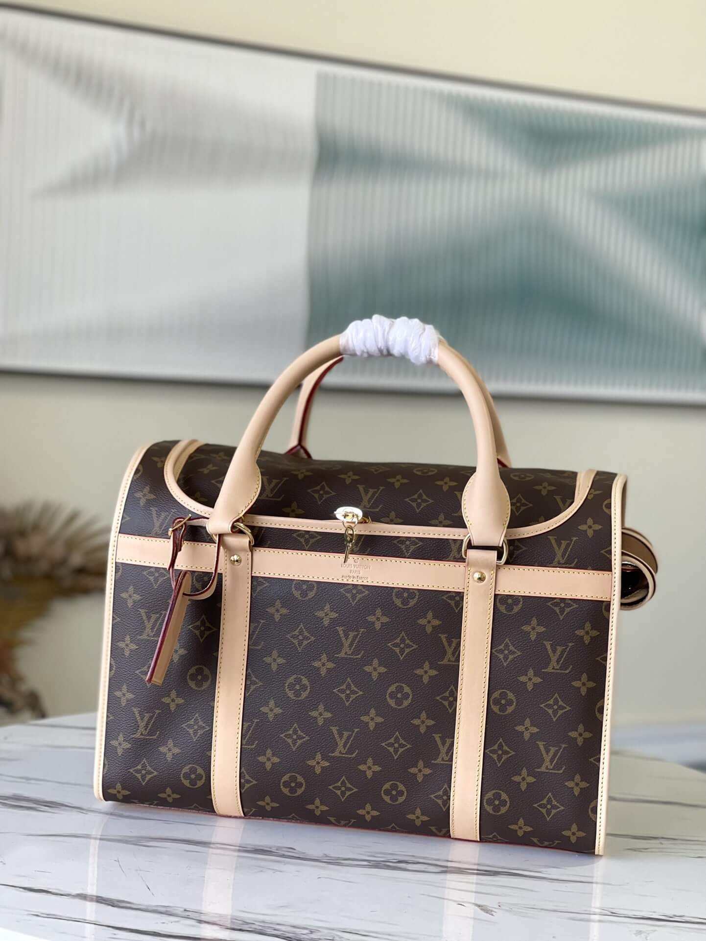 Louis Vuitton LV Monogram canvas Dog Carrier Shoulder HandBag 50 cm M42021 - 45 cm M42022 - 40 cm M42024 Brown