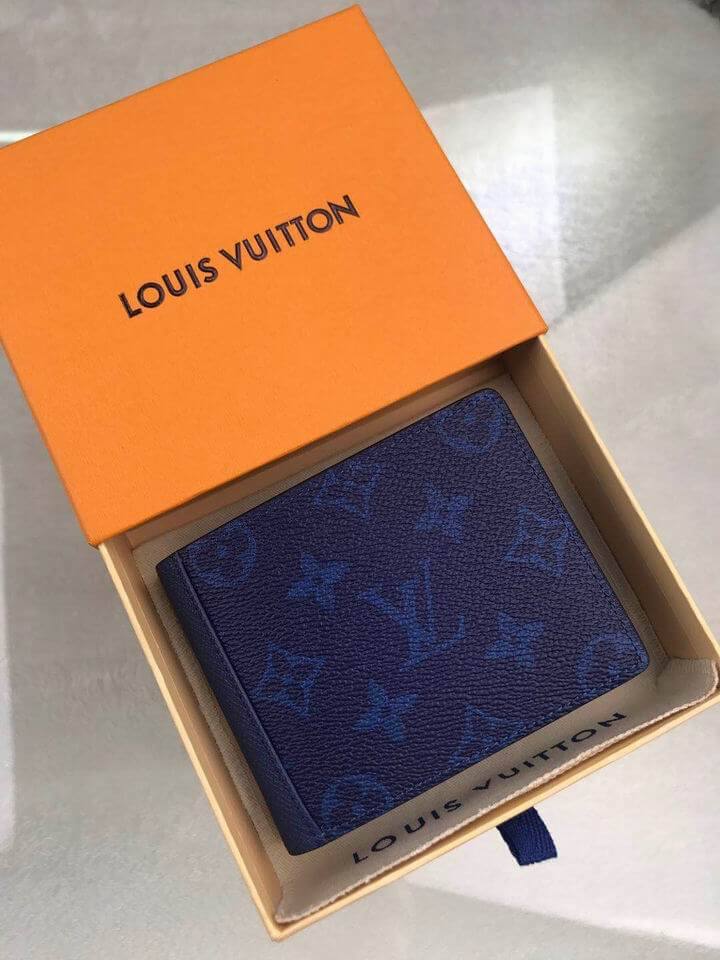 Louis Vuitton LV Monogram canvas Taigarama Multiple Wallet M30299 Navy Blue - Image 9