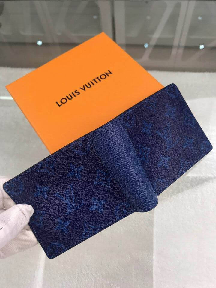 Louis Vuitton LV Monogram canvas Taigarama Multiple Wallet M30299 Navy Blue - Image 5