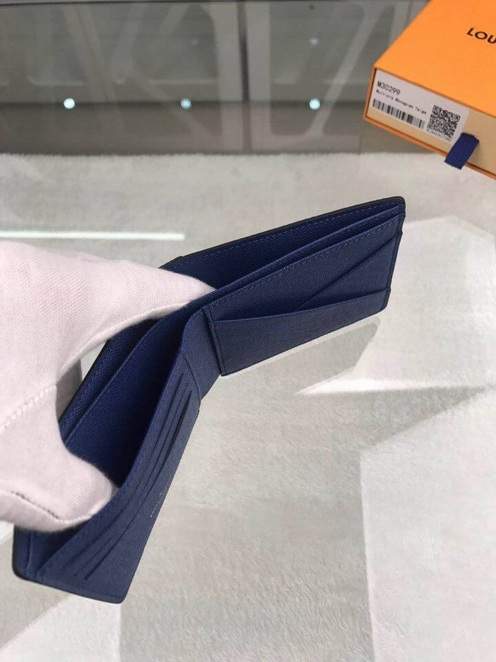 Louis Vuitton LV Monogram canvas Taigarama Multiple Wallet M30299 Navy Blue - Image 4