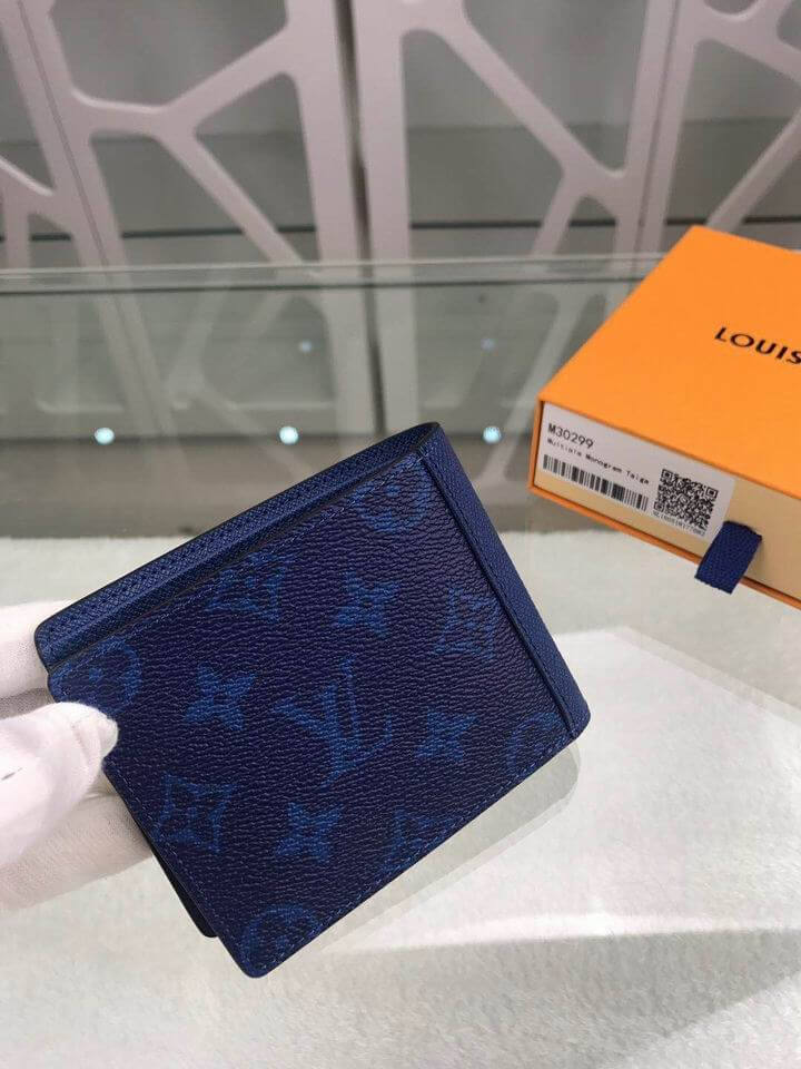 Louis Vuitton LV Monogram canvas Taigarama Multiple Wallet M30299 Navy Blue - Image 7