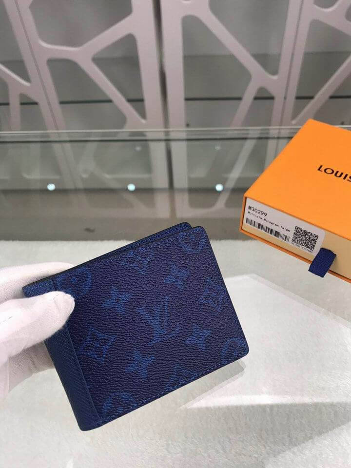 Louis Vuitton LV Monogram canvas Taigarama Multiple Wallet M30299 Navy Blue - Image 8