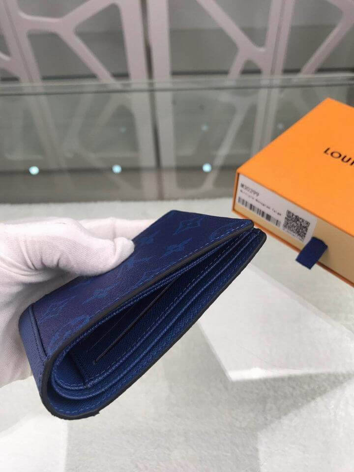 Louis Vuitton LV Monogram canvas Taigarama Multiple Wallet M30299 Navy Blue - Image 6