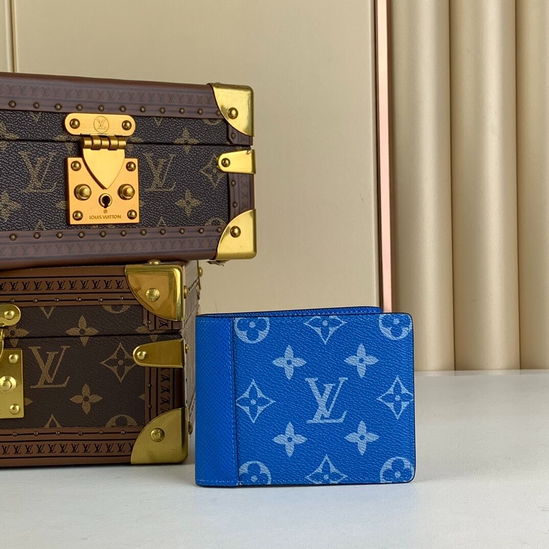 Louis Vuitton LV Monogram canvas Taigarama Multiple Wallet M30995 Orange - Green - Blue - Image 10