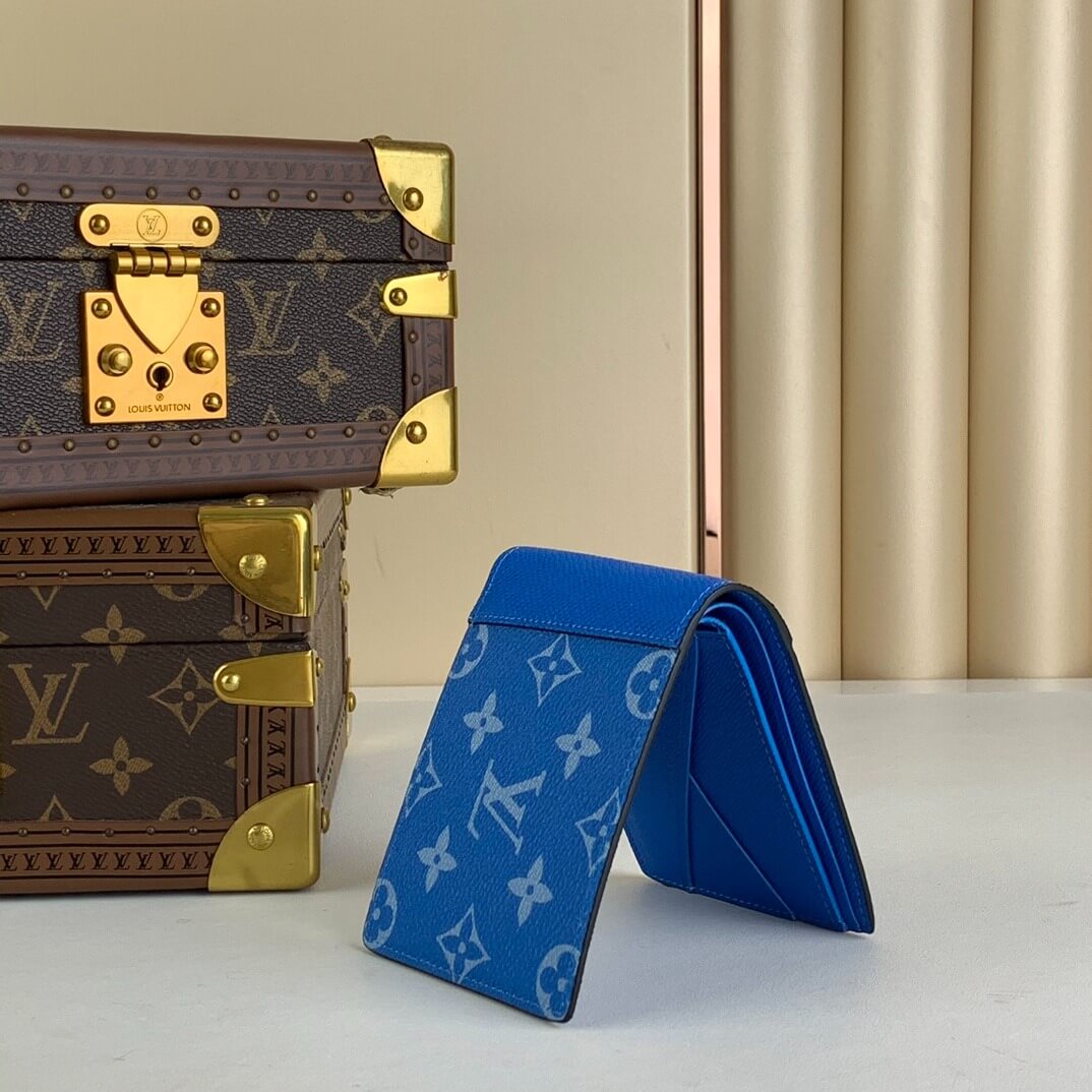 Louis Vuitton LV Monogram canvas Taigarama Multiple Wallet M30995 Orange - Green - Blue - Image 15