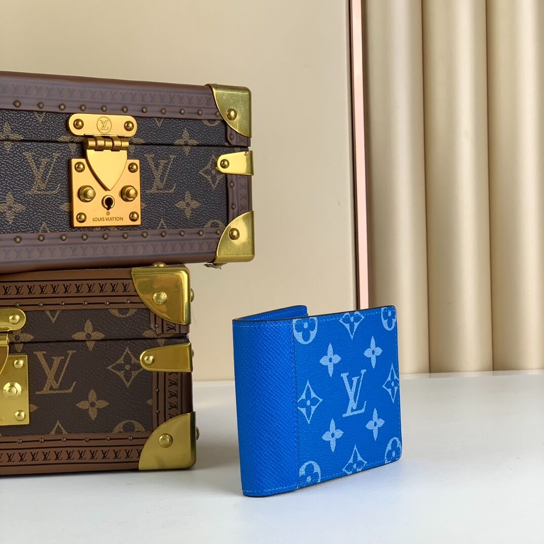 Louis Vuitton LV Monogram canvas Taigarama Multiple Wallet M30995 Orange - Green - Blue - Image 17
