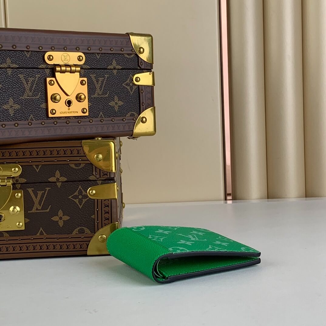 Louis Vuitton LV Monogram canvas Taigarama Multiple Wallet M30995 Orange - Green - Blue - Image 26