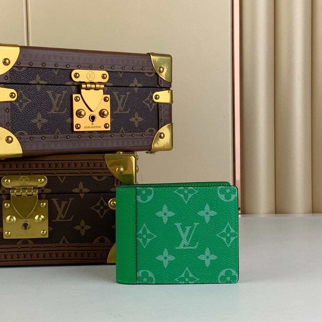 Louis Vuitton LV Monogram canvas Taigarama Multiple Wallet M30995 Orange - Green - Blue - Image 19