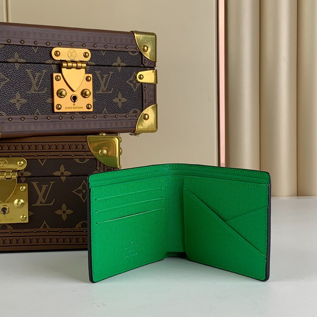 Louis Vuitton LV Monogram canvas Taigarama Multiple Wallet M30995 Orange - Green - Blue - Image 20