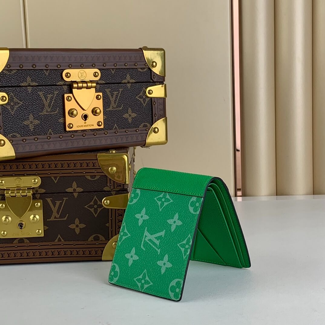 Louis Vuitton LV Monogram canvas Taigarama Multiple Wallet M30995 Orange - Green - Blue - Image 25