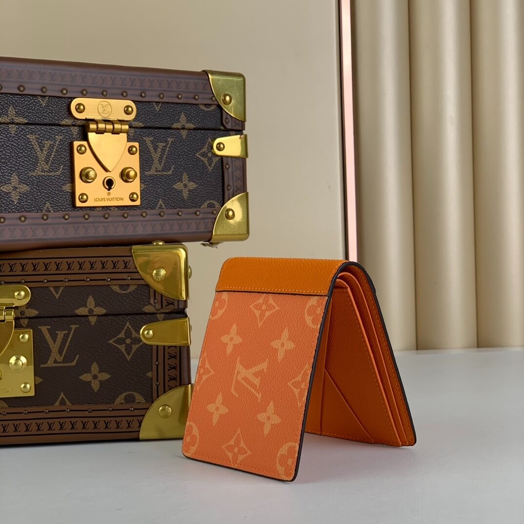 Louis Vuitton LV Monogram canvas Taigarama Multiple Wallet M30995 Orange - Green - Blue - Image 8