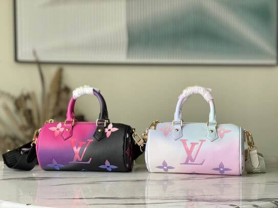Louis Vuitton LV Monogram coated canvas Papillon BB Shoulder Handbag M46078 Sunrise Pastel Pink M59860 Midnight Fuchsia