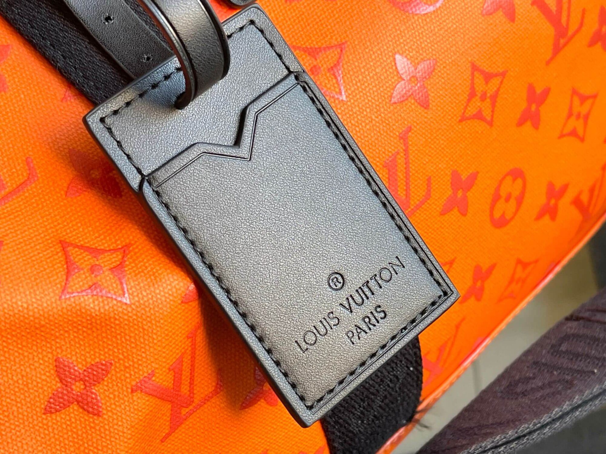 Louis Vuitton LV NBA Monogram Storm coated canvas Basketball Keepall 55 Sport Travel Shoulder Bag M12724 Orange M23801 White - Image 8