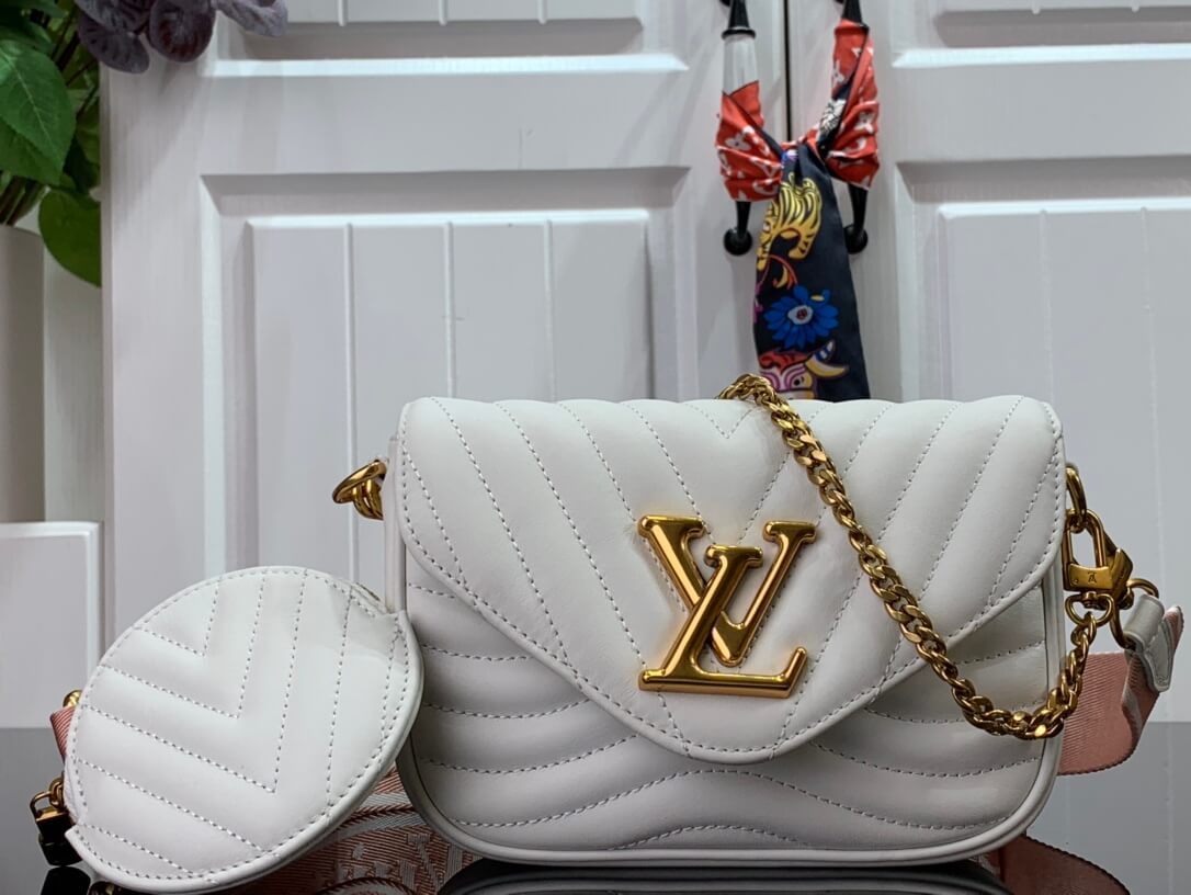 Louis Vuitton LV New Wave Multi-Pochette Shoulder Crossbody Bag M56461 Black M56466 White M56468 Pink M56471 Green Khaki - Image 10