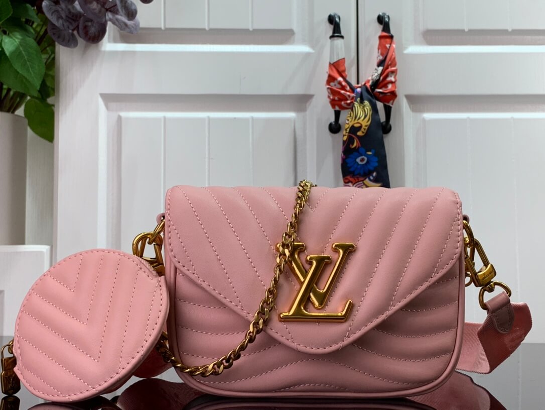 Louis Vuitton LV New Wave Multi-Pochette Shoulder Crossbody Bag M56461 Black M56466 White M56468 Pink M56471 Green Khaki - Image 19