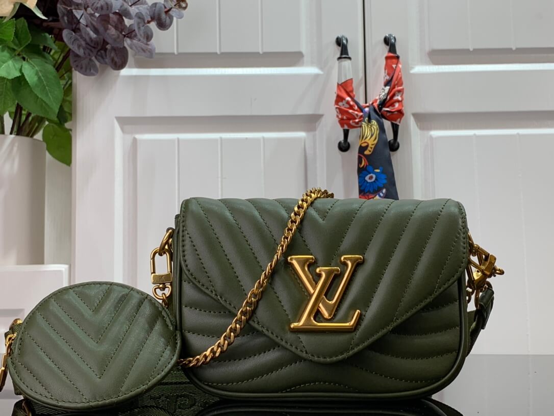 Louis Vuitton LV New Wave Multi-Pochette Shoulder Crossbody Bag M56461 Black M56466 White M56468 Pink M56471 Green Khaki - Image 28