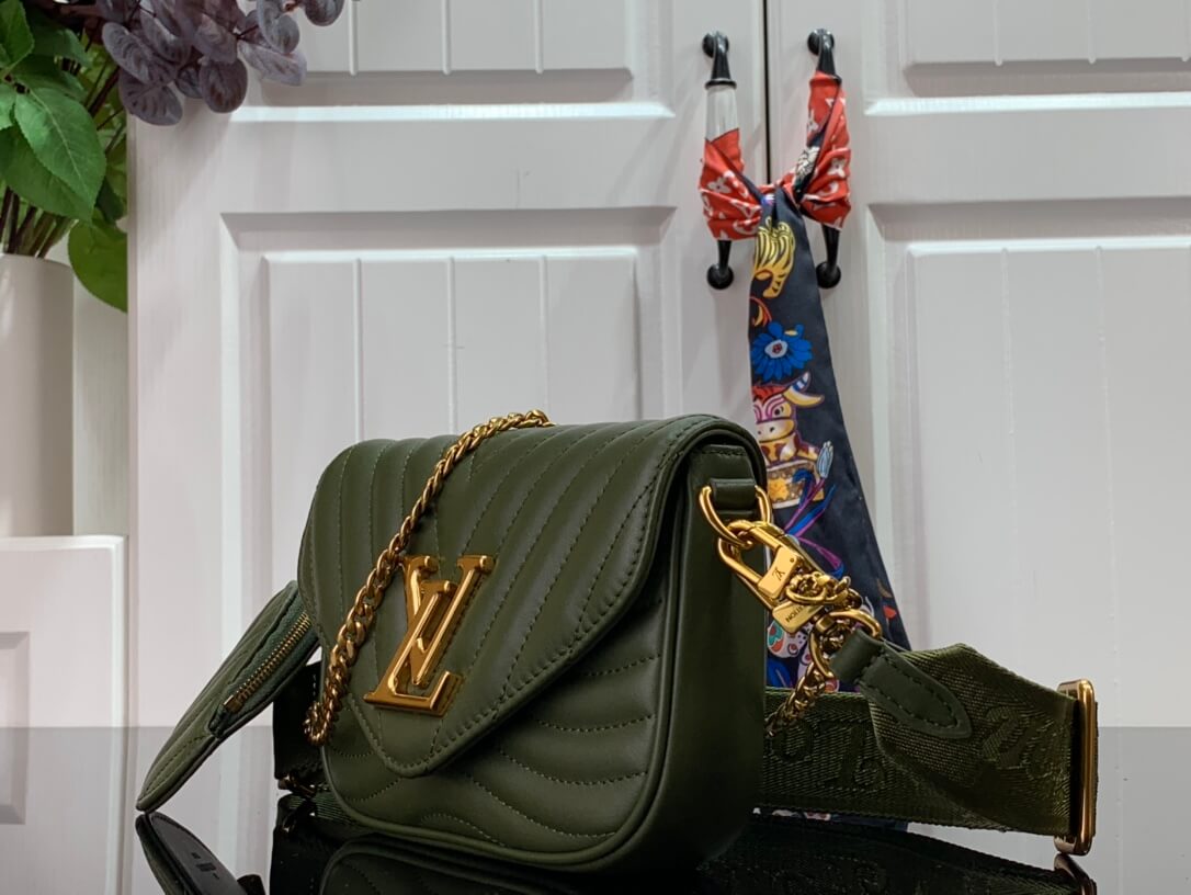 Louis Vuitton LV New Wave Multi-Pochette Shoulder Crossbody Bag M56461 Black M56466 White M56468 Pink M56471 Green Khaki - Image 31