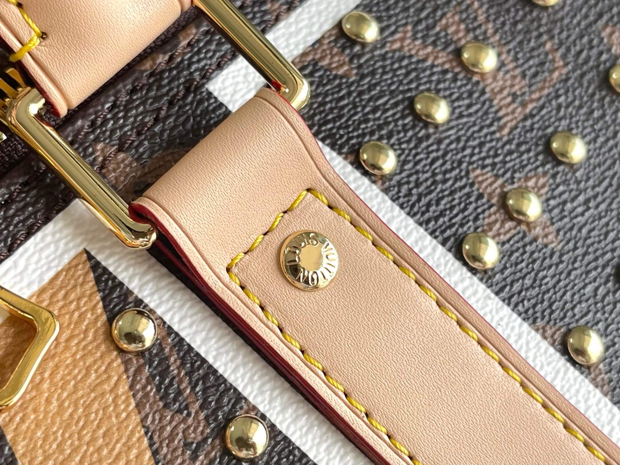 Louis Vuitton LV Parfleche coated canvas Keepall Taurillon Monogram Keepall Bandoulière 50 Travel Shoulder HandBag M11577 Brown - Image 6