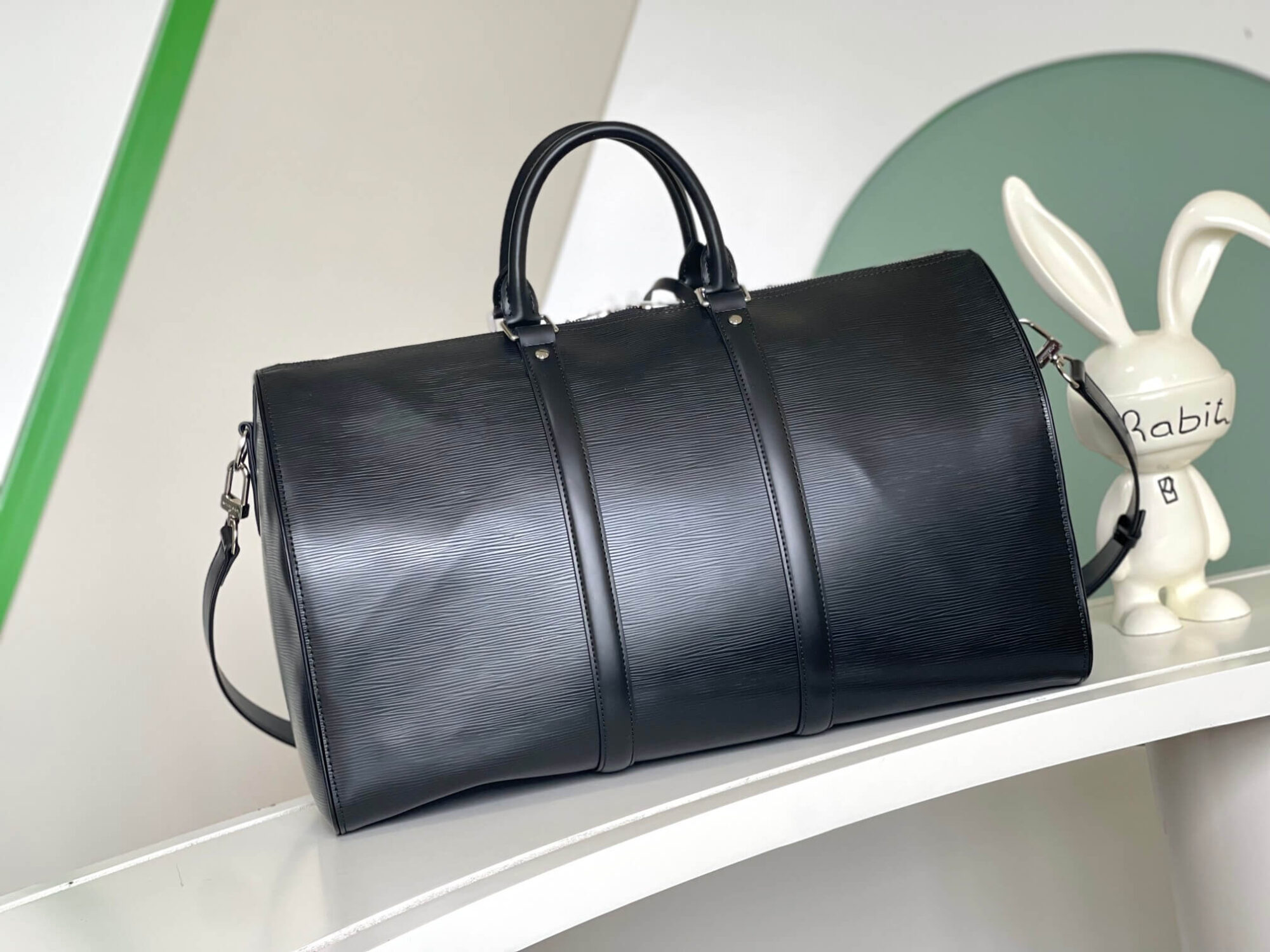 Louis Vuitton LV Supreme Keepall 45 Travel Shoulder Bag M56660 Black - Image 2