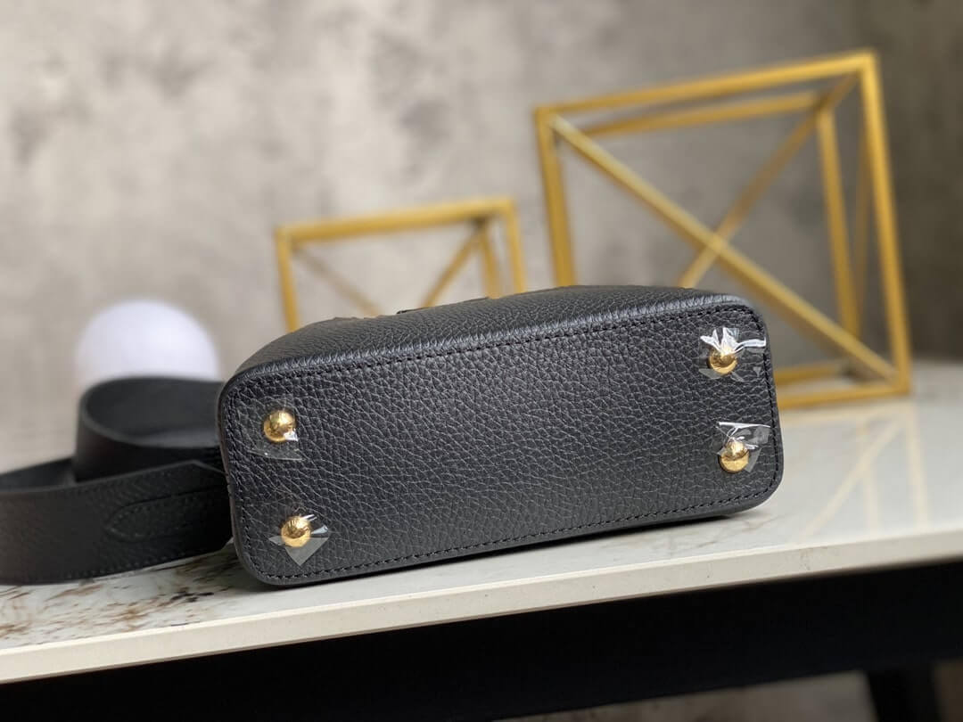 Louis Vuitton LV Taurillon leather Capucines Mini M56669 Medium M54663 Shoulder HandBag Black - Image 17