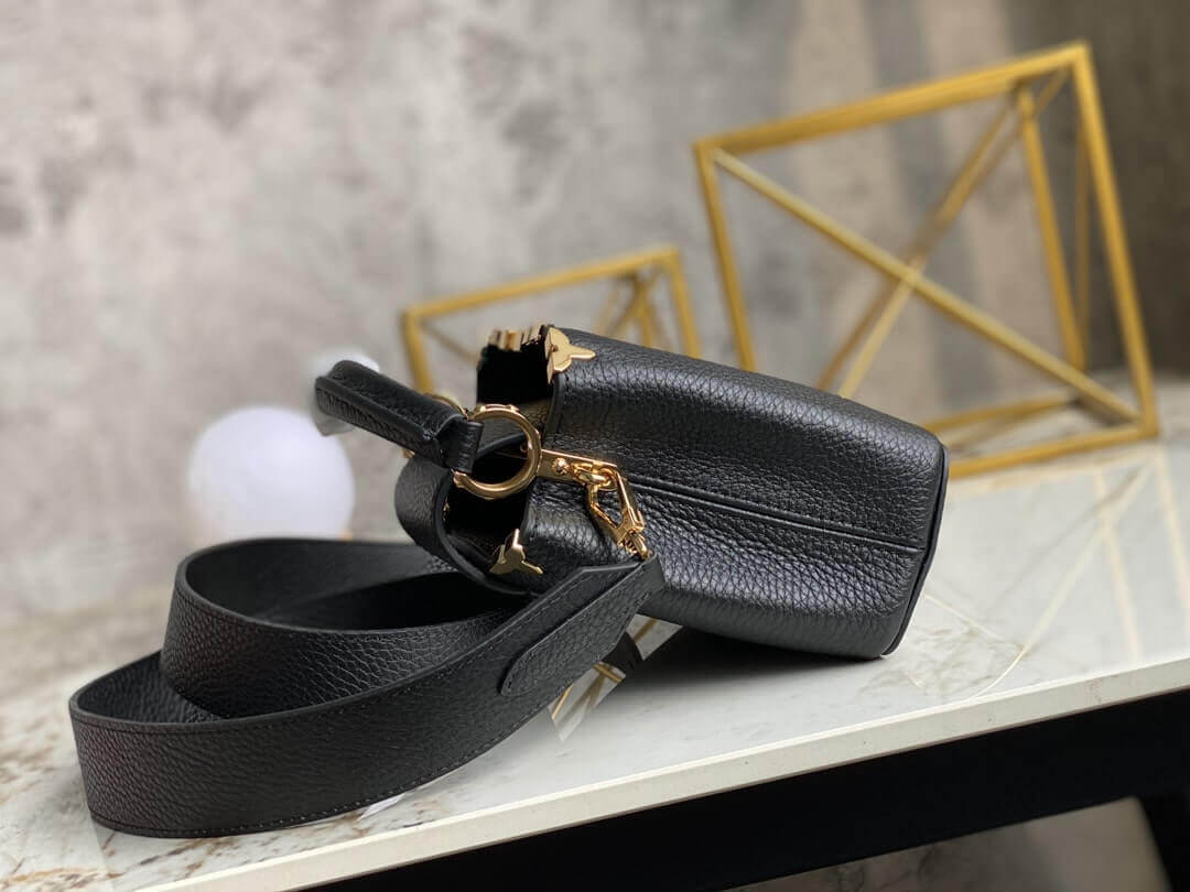 Louis Vuitton LV Taurillon leather Capucines Mini M56669 Medium M54663 Shoulder HandBag Black - Image 16