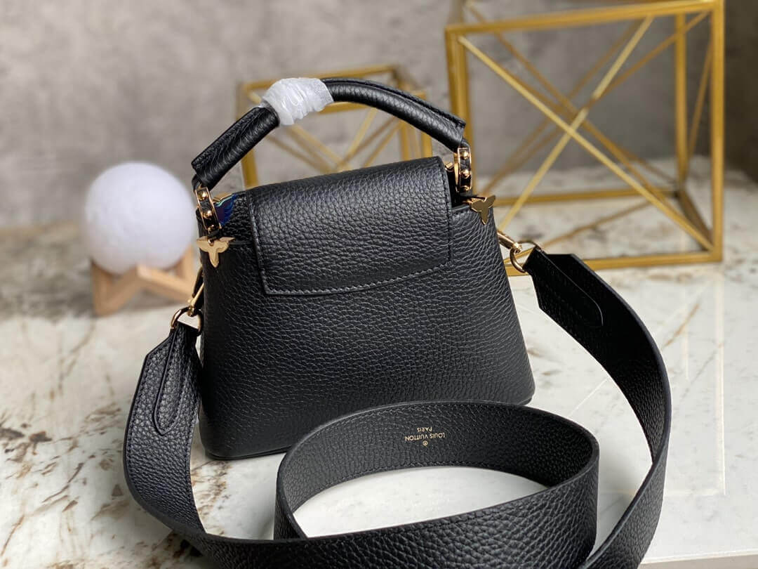Louis Vuitton LV Taurillon leather Capucines Mini M56669 Medium M54663 Shoulder HandBag Black - Image 11