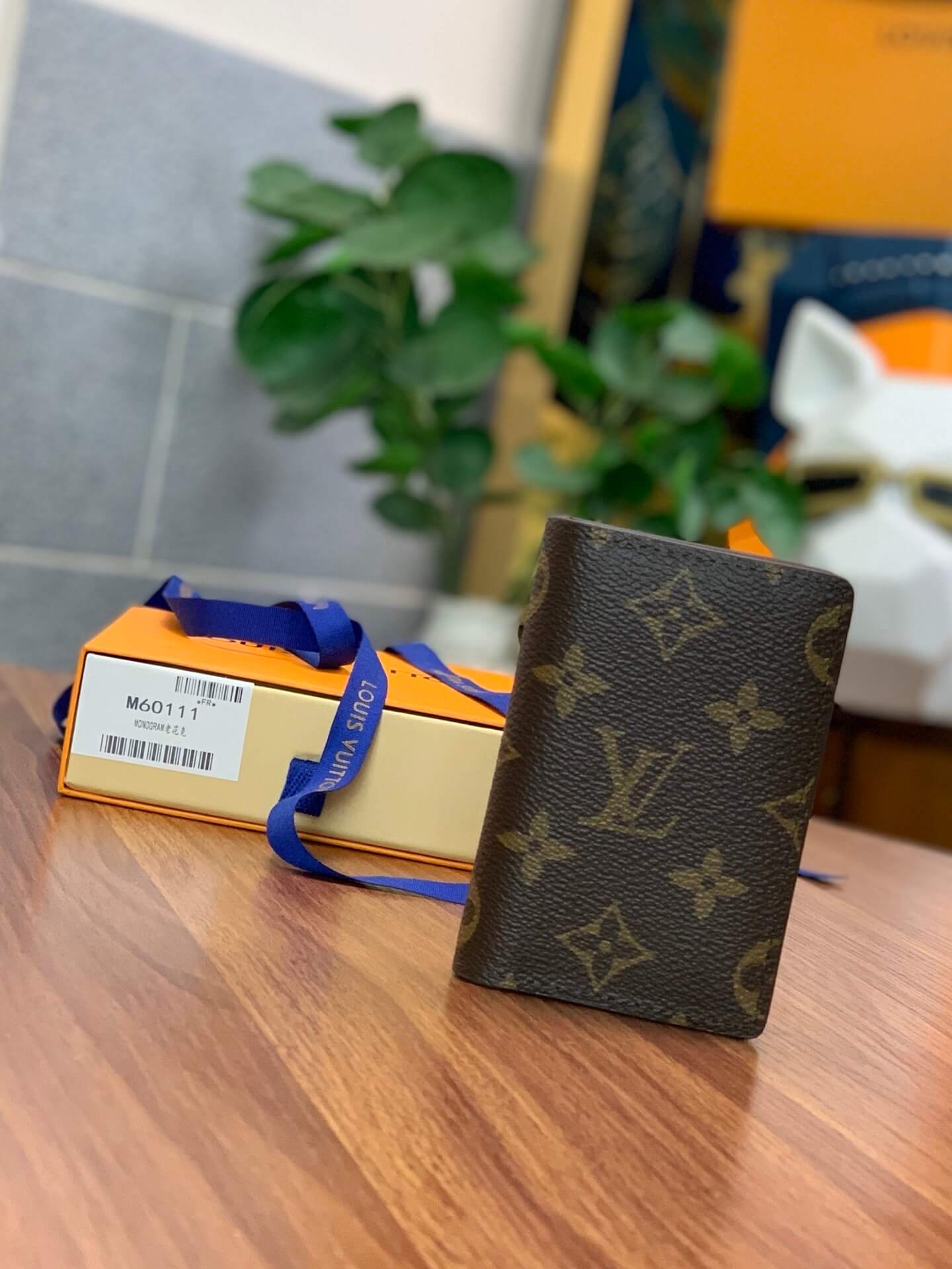 Louis Vuitton LV Toile Monogram Canvas Pocket Organizer Wallet M60502 Brown