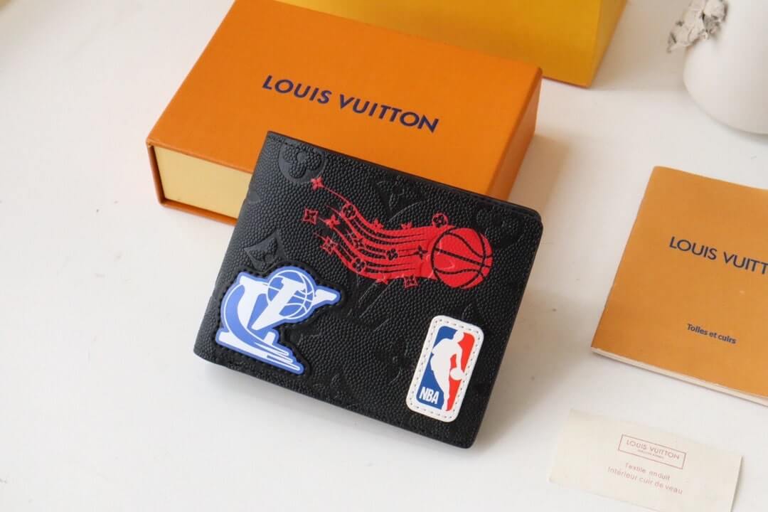 Louis Vuitton LV X NBA Monogram embossed Multiple Wallet M80624 Black