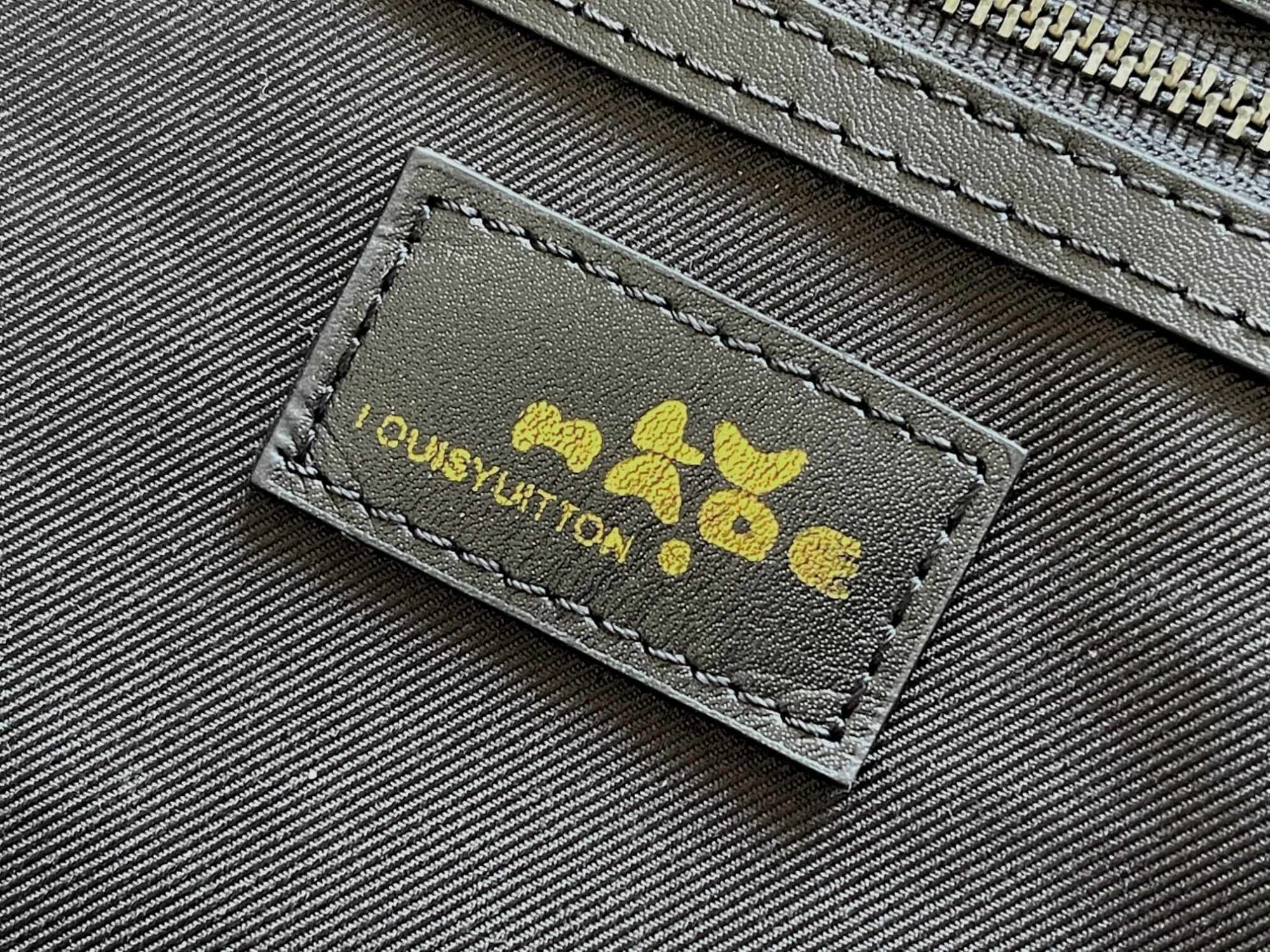 Louis Vuitton LV X NIGO Monogram canvas Keepall Bandouliere 50 floral Striped Travel Bag M40567 Brown - Black / Grey - Image 14
