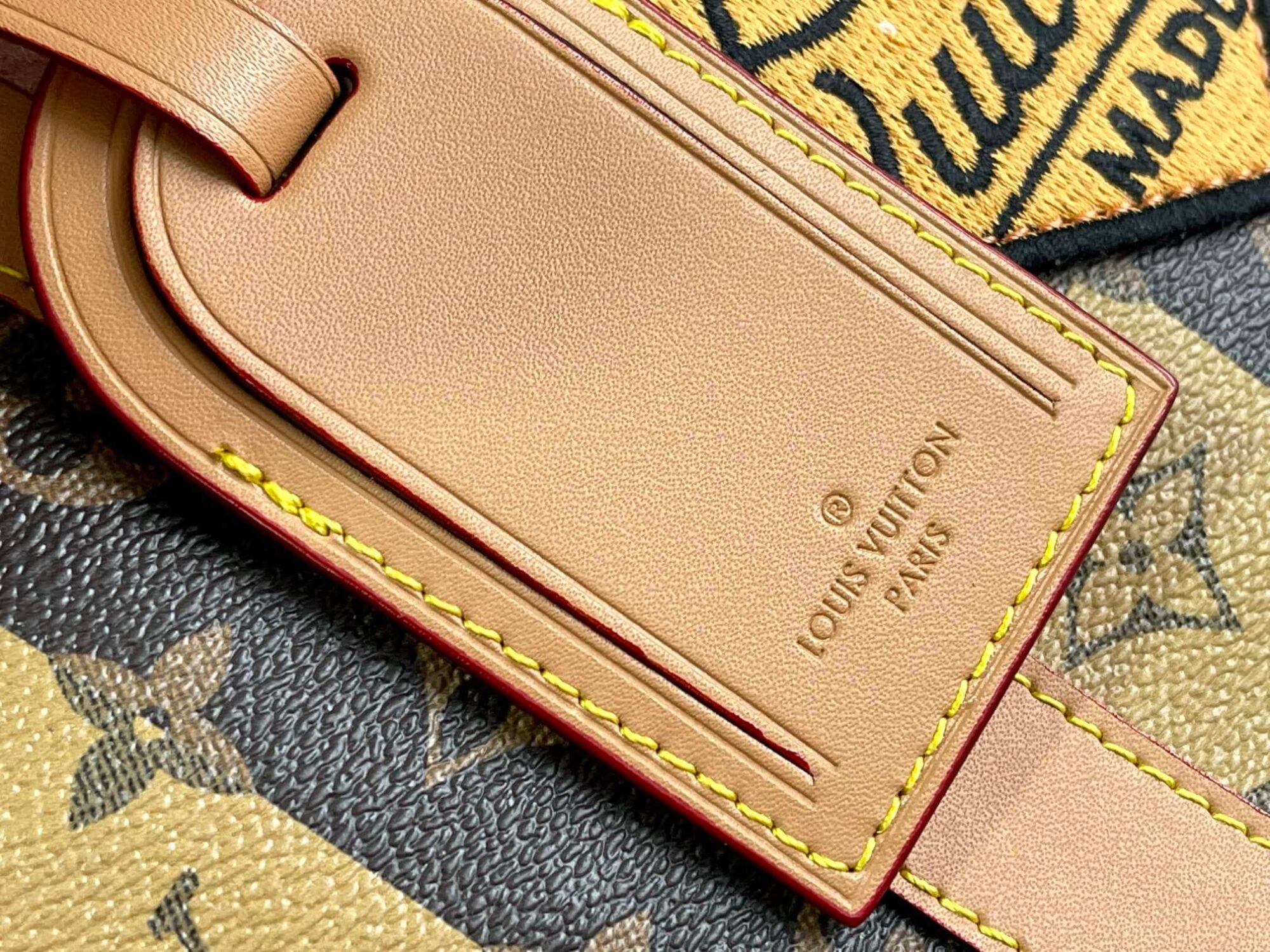 Louis Vuitton LV X NIGO Monogram canvas Keepall Bandouliere 50 floral Striped Travel Bag M40567 Brown - Black / Grey - Image 6