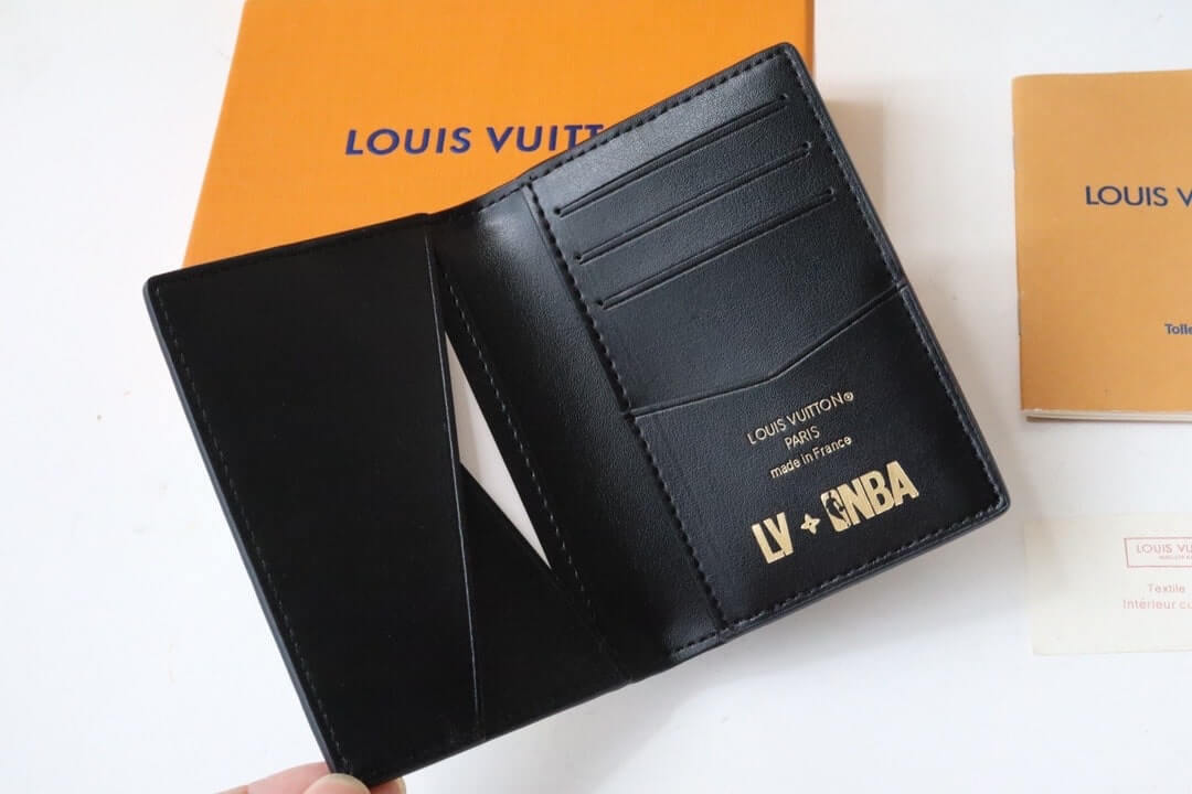 LLouis Vuitton LV x NBA Monogram embossed Pocket Organizer M80615 Black - Image 3