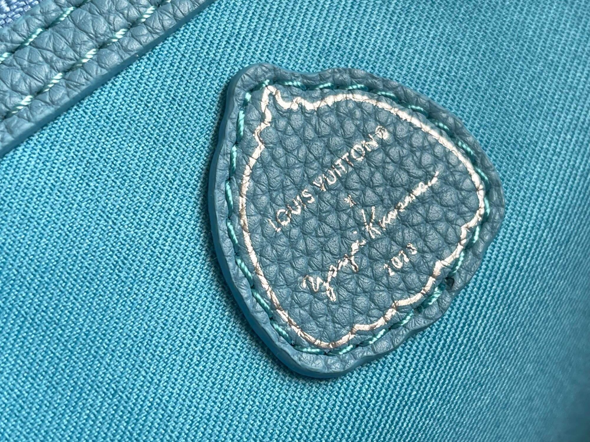 Louis Vuitton LV x YK Keepall Taurillon Monogram Keepall Bandoulière 50 Travel Shoulder Bag M21713 Light Blue - Image 5