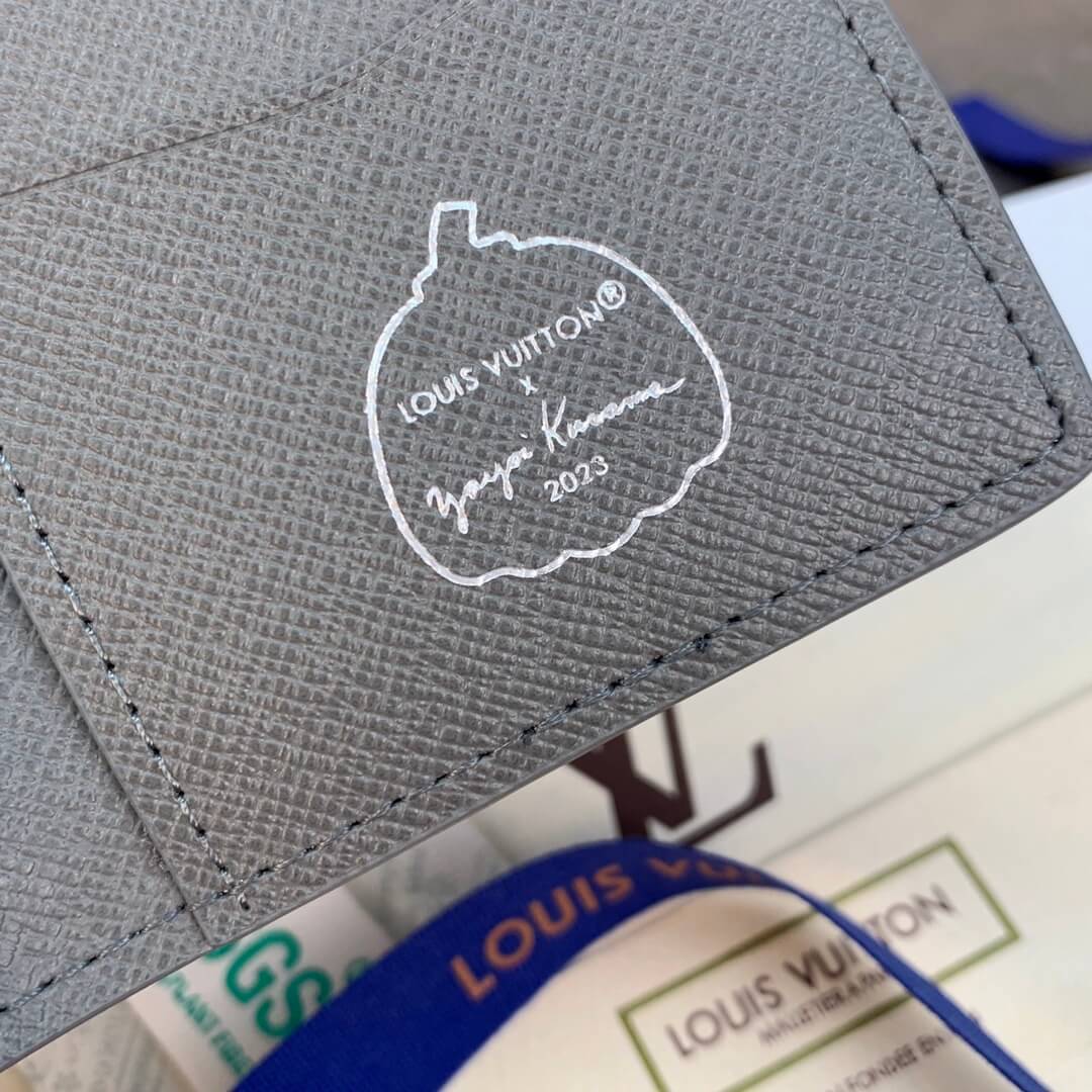 Louis Vuitton Monogram Eclipse Reverse coated canvas LV x YK Pocket Organizer M81969 Black Flower - Image 5