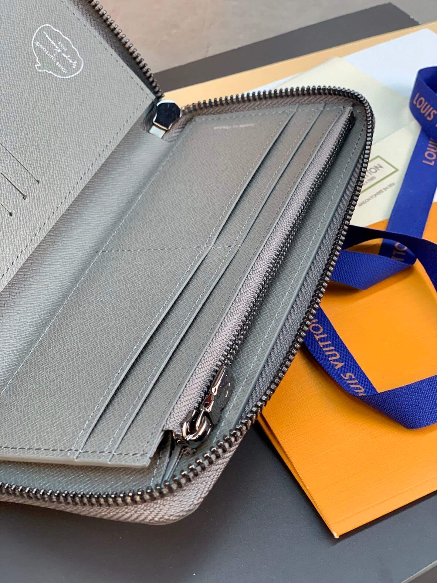 Louis Vuitton Monogram Eclipse Reverse coated canvas Pumpkin LV x YK Zippy Zipper Wallet M81971 Black Flower - Image 3