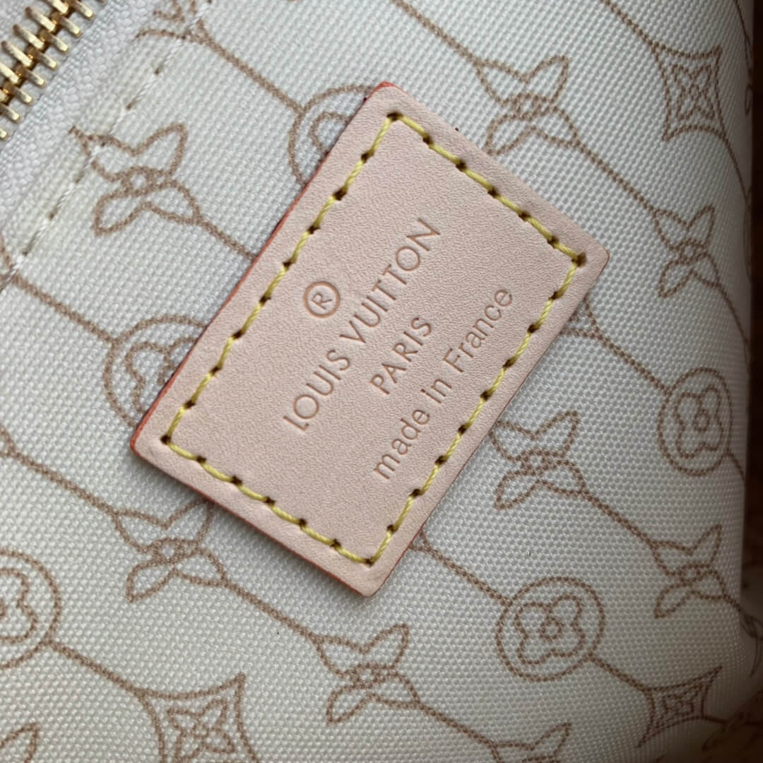 Louis Vuitton LV Damier Azur canvas Speedy Bandoulière 25 Shoulder Handbag N40473 White Grid - Image 4