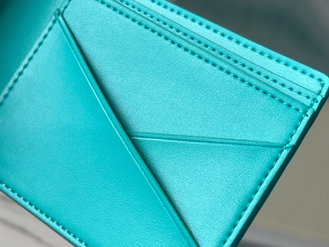 Louis Vuitton LV Damier Canvas Multiple Wallet Teal Blue - Image 5