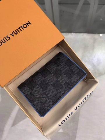 Louis Vuitton LV Damier Graphite Pocket Organizer Wallet Blue