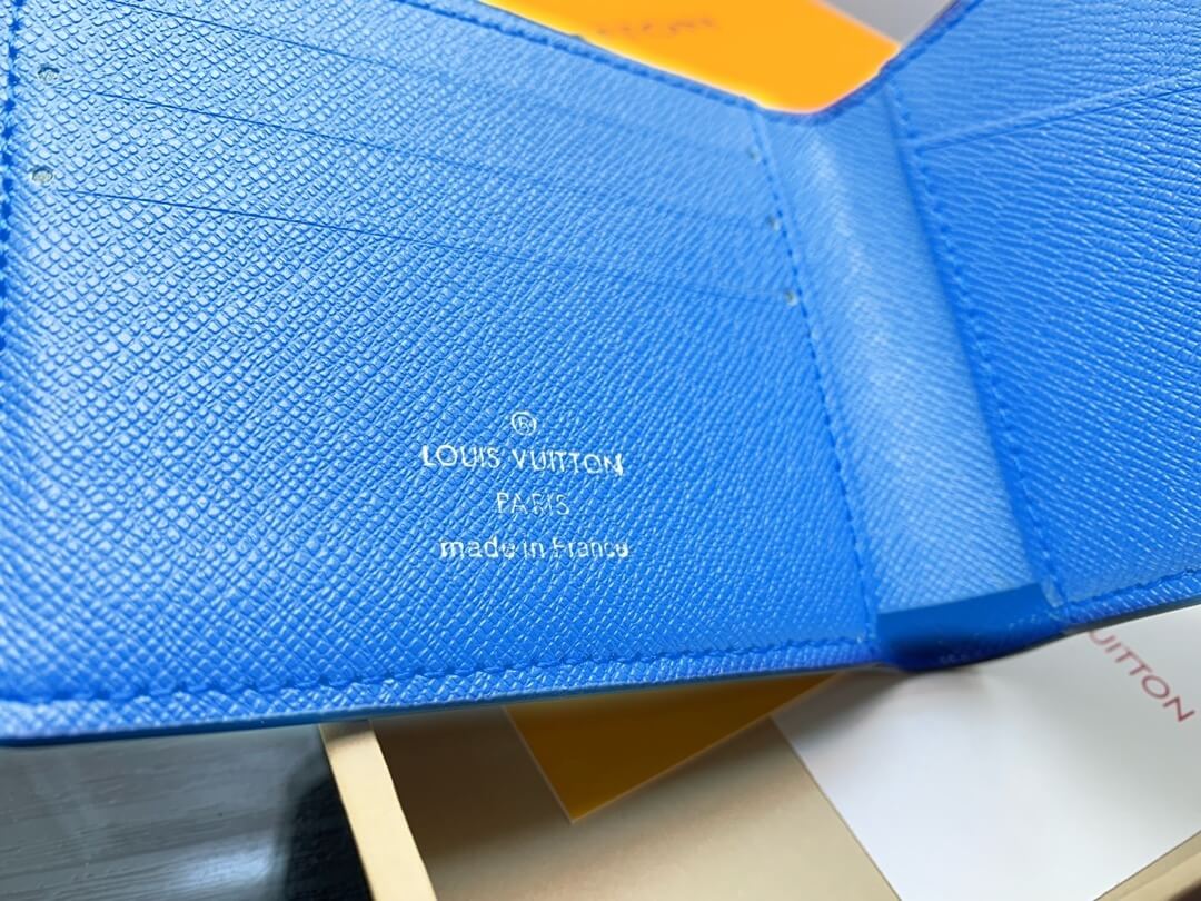 Louis Vuitton LV Damier Graphite Multiple Wallet N60086 Blue - Image 4