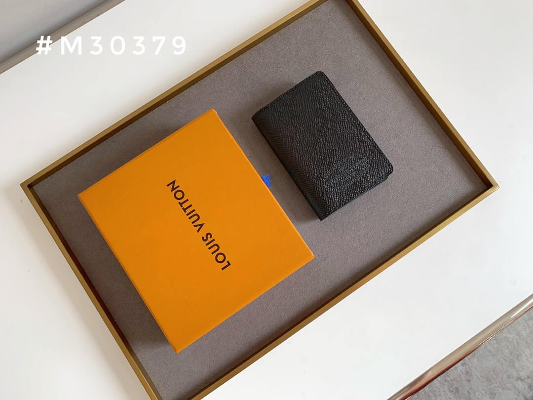 Louis Vuitton LV Damier canvas Card Holders Taiga Pocket Organizer Wallet Blue - Black - Cobalt - Image 17