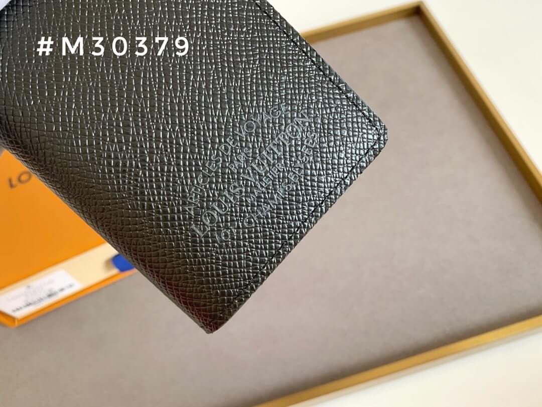Louis Vuitton LV Damier canvas Card Holders Taiga Pocket Organizer Wallet Blue - Black - Cobalt - Image 15
