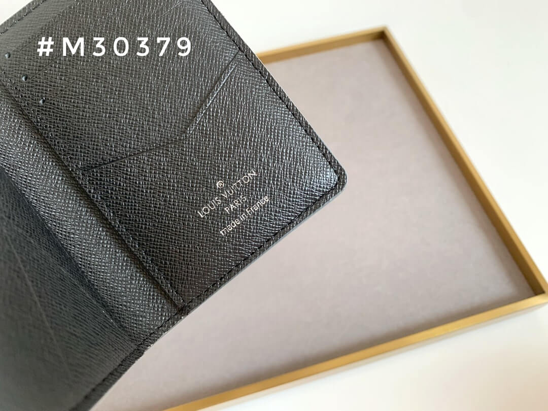 Louis Vuitton LV Damier canvas Card Holders Taiga Pocket Organizer Wallet Blue - Black - Cobalt - Image 13