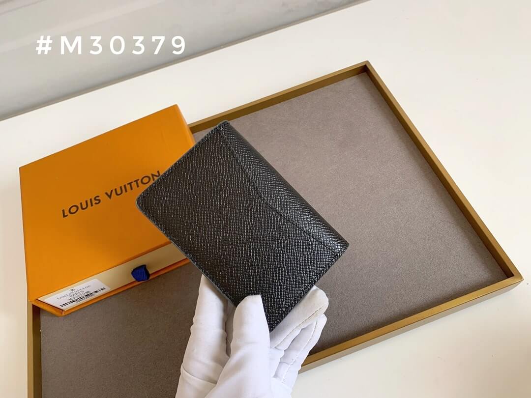 Louis Vuitton LV Damier canvas Card Holders Taiga Pocket Organizer Wallet Blue - Black - Cobalt - Image 11