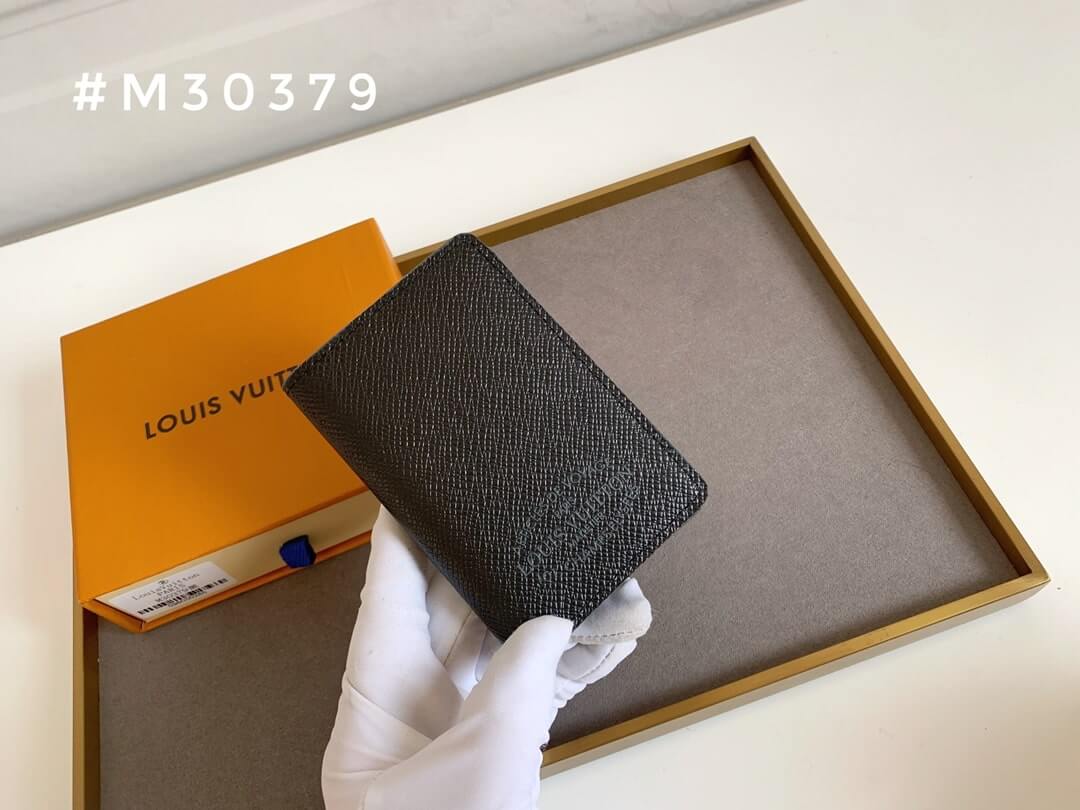 Louis Vuitton LV Damier canvas Card Holders Taiga Pocket Organizer Wallet Blue - Black - Cobalt - Image 16