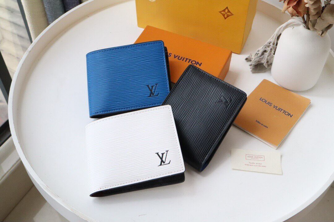 Louis Vuitton LV Epi Leather Multiple Wallet M80770 Blue - Black - White - Green